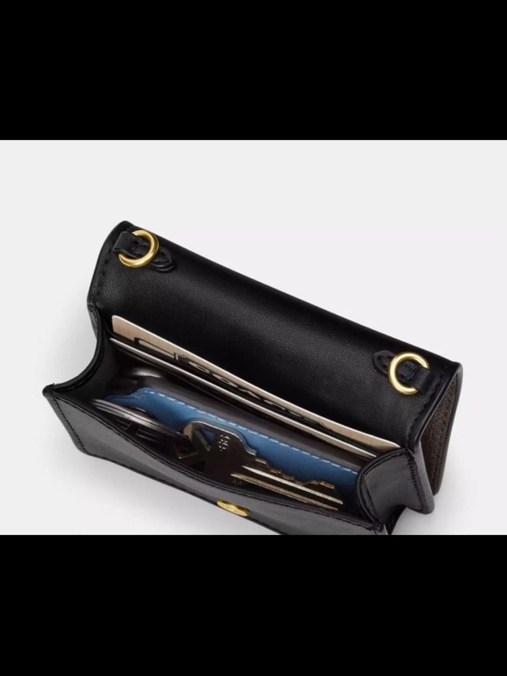 Coach Leather Mini Wallet On A Detachable Chain - Picture 7 of 8